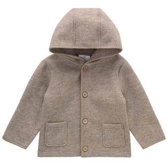 Wollen babyvest met omgeslagen boorden