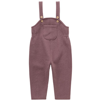 Baby wollen salopette met omgeslagen boorden