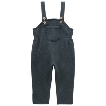 Baby wollen salopette met omgeslagen boorden