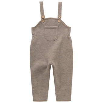Baby wollen salopette met omgeslagen boorden