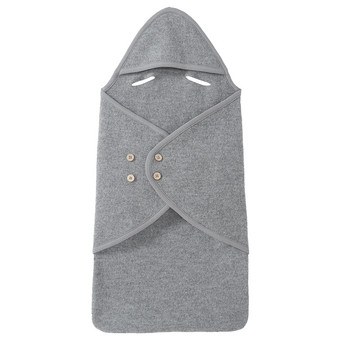 Newborn Wollwalk-Fußsack mit Kapuze