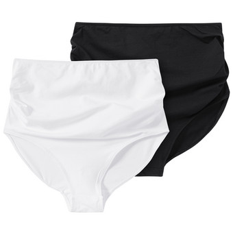 2 Damen Umstands-Slips im Basic-Look