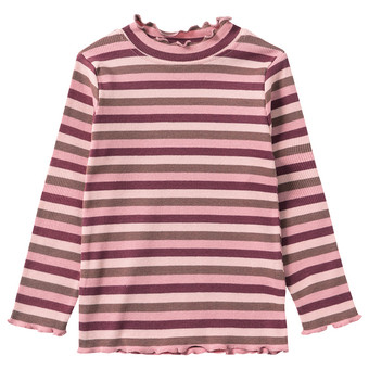 Mädchen Langarmshirt im Streifen-Look