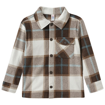 Jungen Fleece-Hemd mit Kentkragen