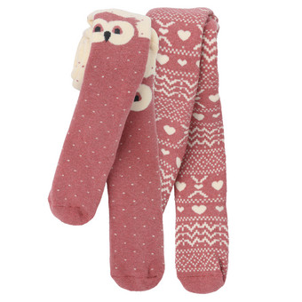 2 Baby Frottee-Strumpfhosen mit Muster 