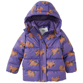 Mädchen Pufferjacke mit Hunden