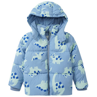 Jungen Pufferjacke mit Dino-Allover