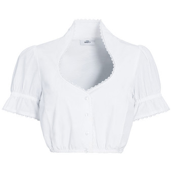 Damen Dirndl-Bluse mit Spitze