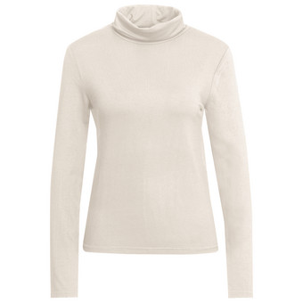 Dames-shirt met lange mouwen en col