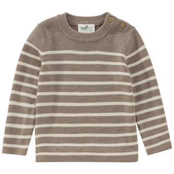 Baby Woll-Strickpullover mit Streifen