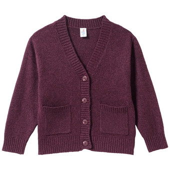 Mädchen Feinstrickjacke unifarben