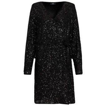 Damen Paillettenkleid  in Wickel-Optik