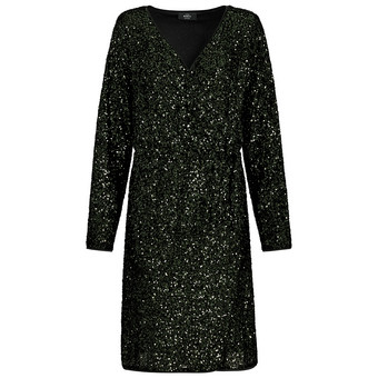 Damen Paillettenkleid  in Wickel-Optik