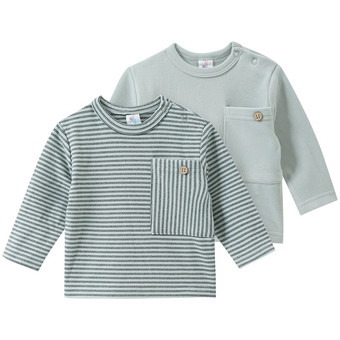 2 Newborn Fleeceshirts mit Brusttasche