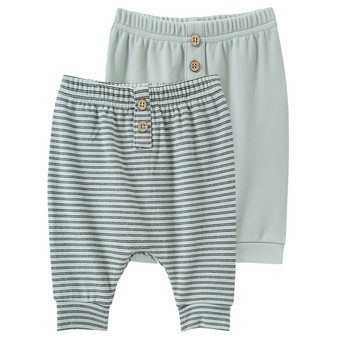 2 Newborn Fleecehosen mit Zierknöpfen
