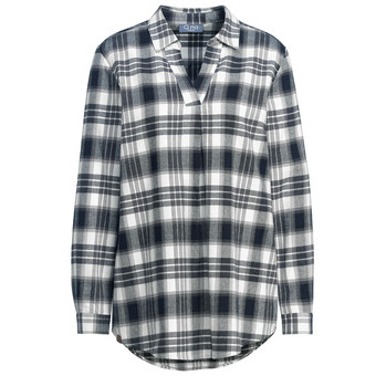 Damesblouse met ruitjesmotief