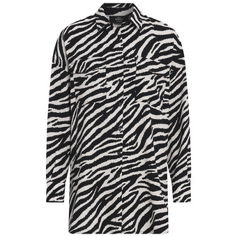 Damen Longbluse mit Animal-Print