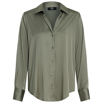 Damesblouse met satijnlook