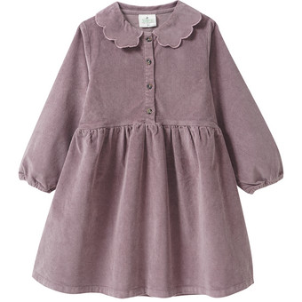 Mädchen Cordkleid mit Bubikragen