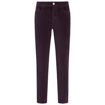 Damen Samthose mit Slim-Fit
