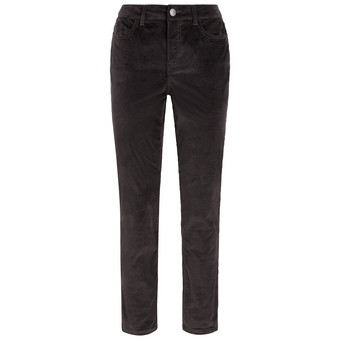 Damen Samthose mit Slim-Fit