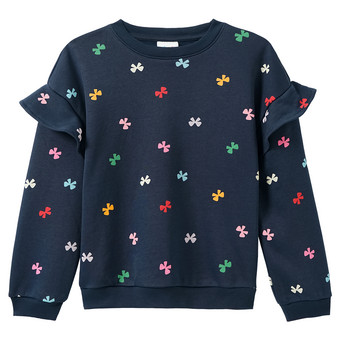Mädchen Sweatshirt mit Allover-Print