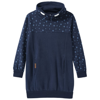 Mädchen Sweatkleid mit Schalkragen
