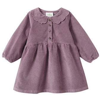 Mädchen Cordkleid mit Bubikragen