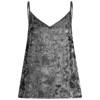 Dames top in metallic look