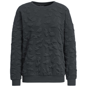 Dames-sweatshirt met textuur