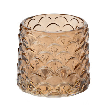 Windlicht aus Glas im Zapfendesign