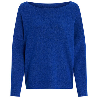 Damen Strickpullover mit U-Boot-Ausschnitt