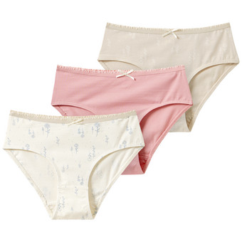 3 Mädchen Slips mit floralem Print