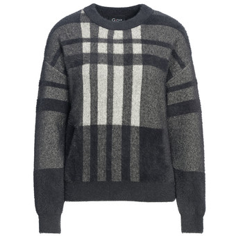 Damen Strickpullover mit Karomuster