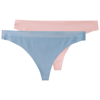 2 Damen Seamless-Strings mit Glanz-Bündchen