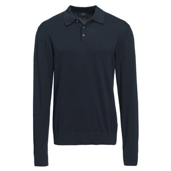 Herren Strickpoloshirt im Basic-Look