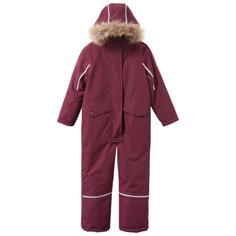 Mädchen Schneeoverall mit Fellkapuze