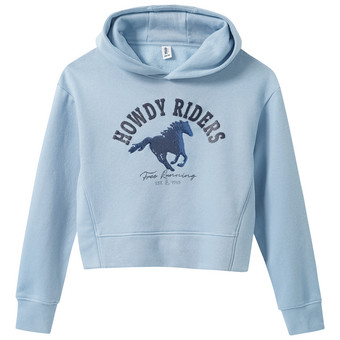 Mädchen Hoodie mit Pferde-Print