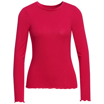 Damen Langarmshirt mit Wellenbündchen