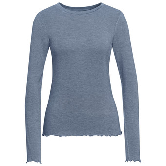 Damen Langarmshirt mit Wellenbündchen