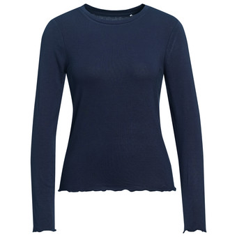 Damen Langarmshirt mit Wellenbündchen
