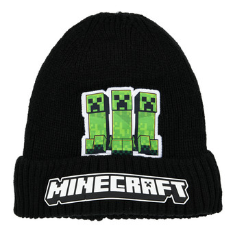 Minecraft Strickmütze mit Umschlag