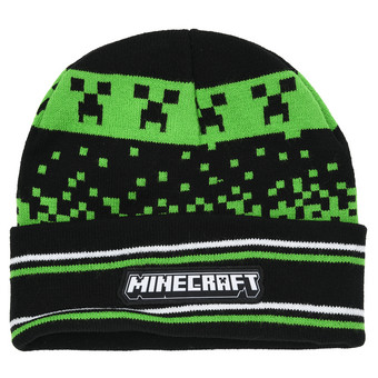 Minecraft Strickmütze mit Umschlag