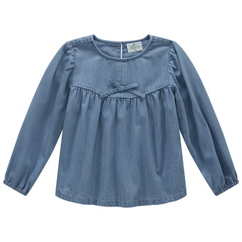 Mädchen Jeansbluse mit Zierschleife