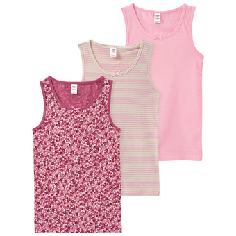 3 meisjesonderhemden als set