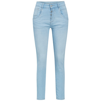 Damen Slim-Jeans mit Used-Waschung