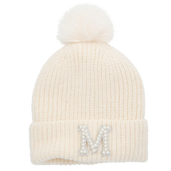 Mädchen Strickmütze mit Glitzer-Applikation