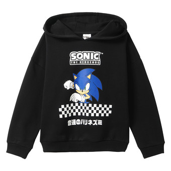  Sonic Hoodie mit Brust-Print