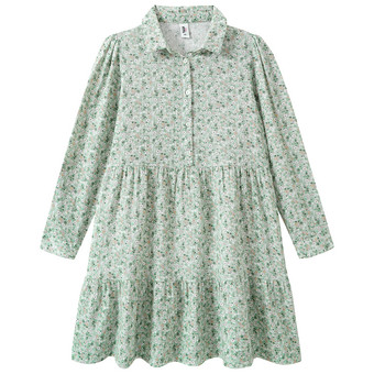 Mädchen Musselin-Kleid mit Blumen-Allover