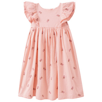 Mädchen Kleid mit gestickten Blumen